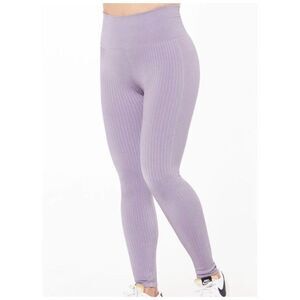 Good American XL Ribbed Leggings Dusty Violet